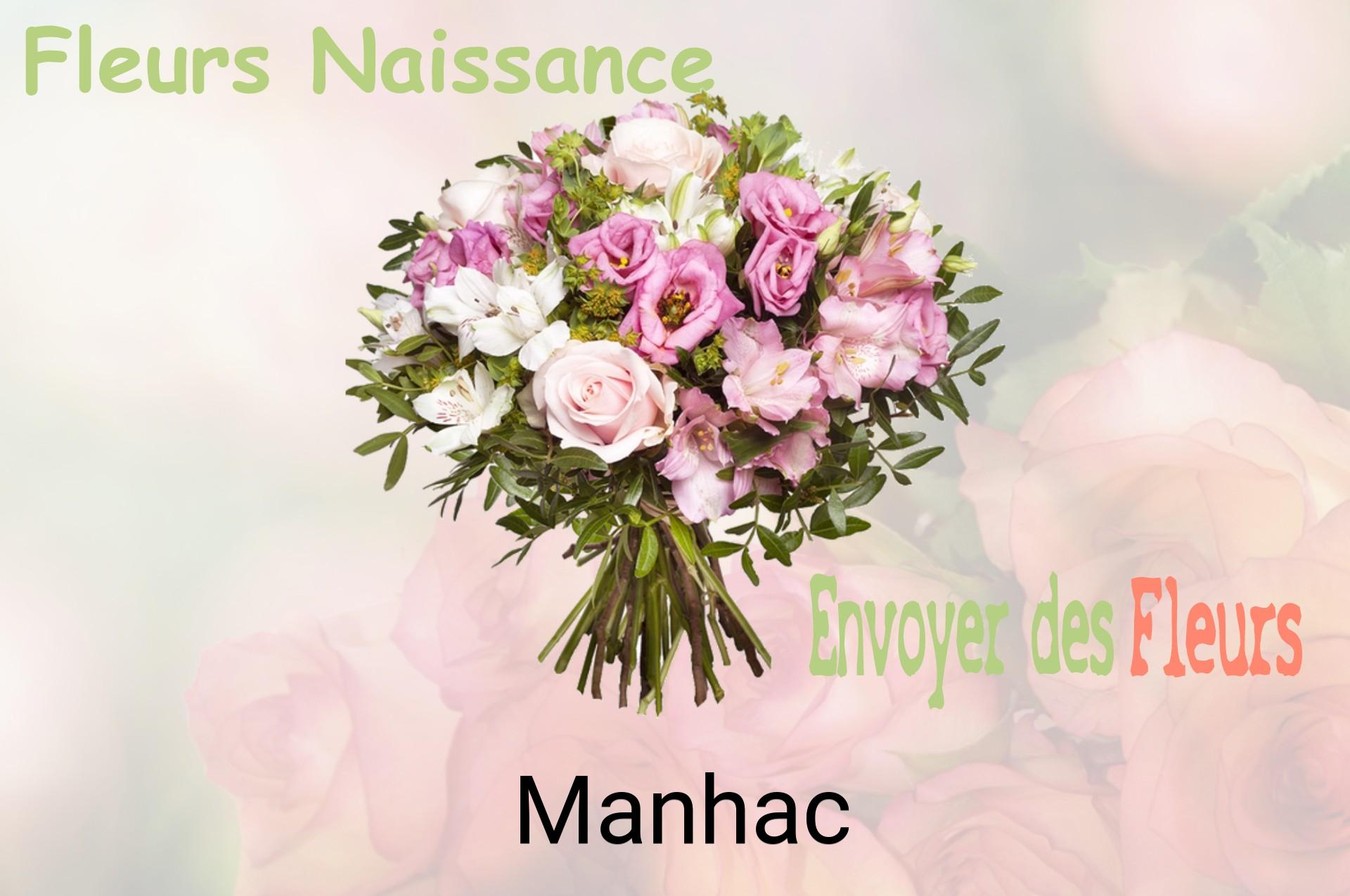 Bouquet de fleurs de naissance livré à Manhac